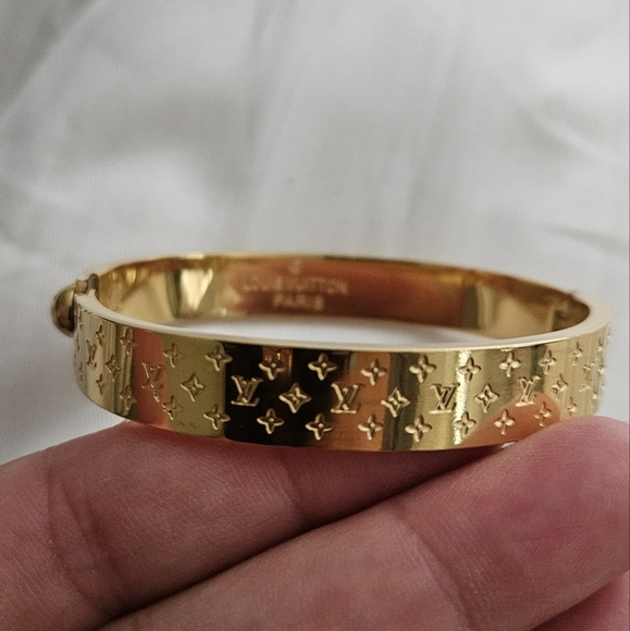LV GOLD CUFF NANOGRAM BANGLE BRACELET✨️ - Picture 9 of 14
